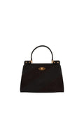Pourchet Suede leather & cowhide leather medium satchel Multi