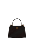 Pourchet Suede leather & cowhide leather medium satchel Multi