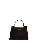 Pourchet Suede leather & cowhide leather medium satchel Multi