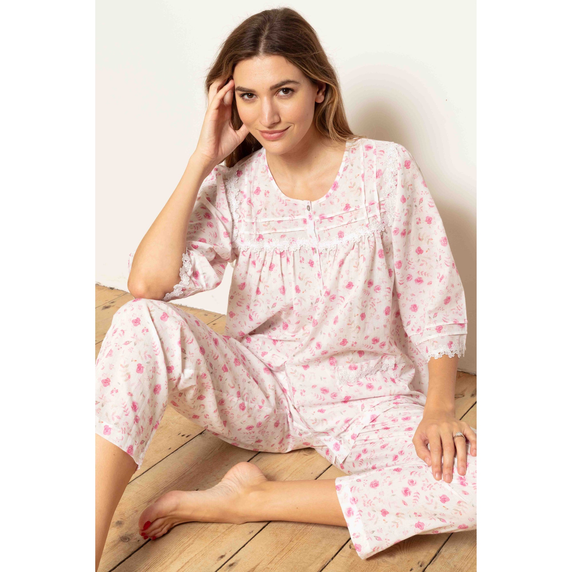 Cottonreal Women's KIM Super Voile Mini Rose Pink Pyjama Set | All Lingerie | Lingerie | Nightdress | Nightdresses | Nightwear | Pyjama | Pyjamas | Pyjamas & Loungewear | Women | Womens Cottonreal Women's KIM Super Voile Mini Rose Pink Pyjama Set | All Lingerie | Lingerie | Nightdress | Nightdresses | Nightwear | Pyjama | Pyjamas | Pyjamas & Loungewear | Women | Womens