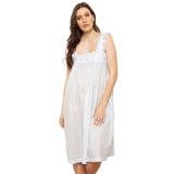 Cottonreal Women's Beth Checks & Strips Nightdress