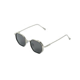 Vayo Polygon Unisex Metal Frame Sunglass Brown