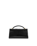 JW PEI Women's Noor Black Croc Handbag
