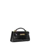 JW PEI Women's Noor Black Croc Handbag