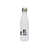 81 Official water bottle featuring artwork inspired by Qatar’s football journey