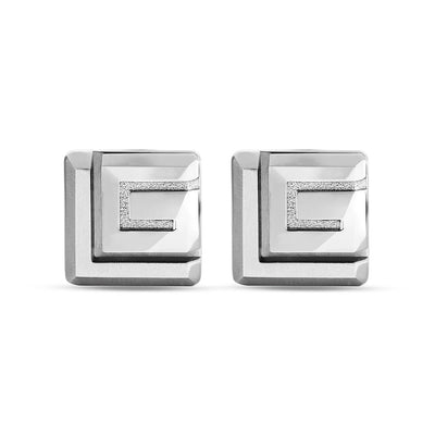 Guy Laroche Alex Gents Stainless Steel SilverMatt-Shine Cufflinks