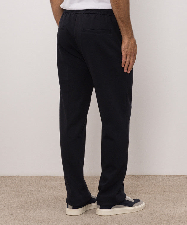 Peserico Men's Straight-Leg Trousers with Elasticated Waistband