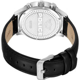 Police Urban Gents Watch with Green Semi-Transparent Dial and Black Leather Strap