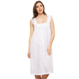 Cottonreal Women's Beth Checks & Strips Nightdress