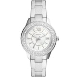 Fossil Stella Ladies White MOP Dial Stainless Steel Watch