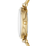 Fossil Carlie Ladies Gold-Tone Watch Set with Bracelet and Chain