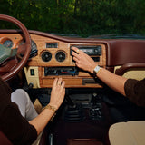 Fossil Carraway Gents Silver Dial Gold Case Brown Leather Strap Watch
