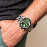 Fossil Sport Tourer Gents Green Dial Chronograph Watch