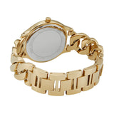 Michael Kors Slim Runway Ladies Silver Dial Gold Tone Watch