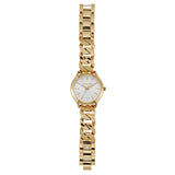 Michael Kors Slim Runway Ladies Silver Dial Gold Tone Watch