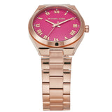 Michael Kors Lennox Ladies Pink Dial Rose Gold Watch