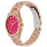Michael Kors Lennox Ladies Pink Dial Rose Gold Watch