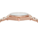 Michael Kors Lennox Ladies Pink Dial Rose Gold Watch