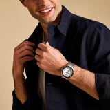 Fossil Breaker Gents White Dial Stainless Steel Watch