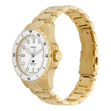 Fossil Blue Ladies White Dial Gold Tone Watch