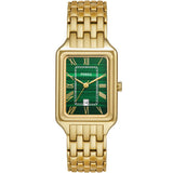 Fossil Raquel Ladies Green Dial Gold Plated Watch