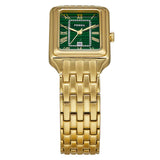 Fossil Raquel Ladies Green Dial Gold Plated Watch