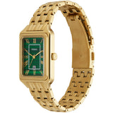 Fossil Raquel Ladies Green Dial Gold Plated Watch