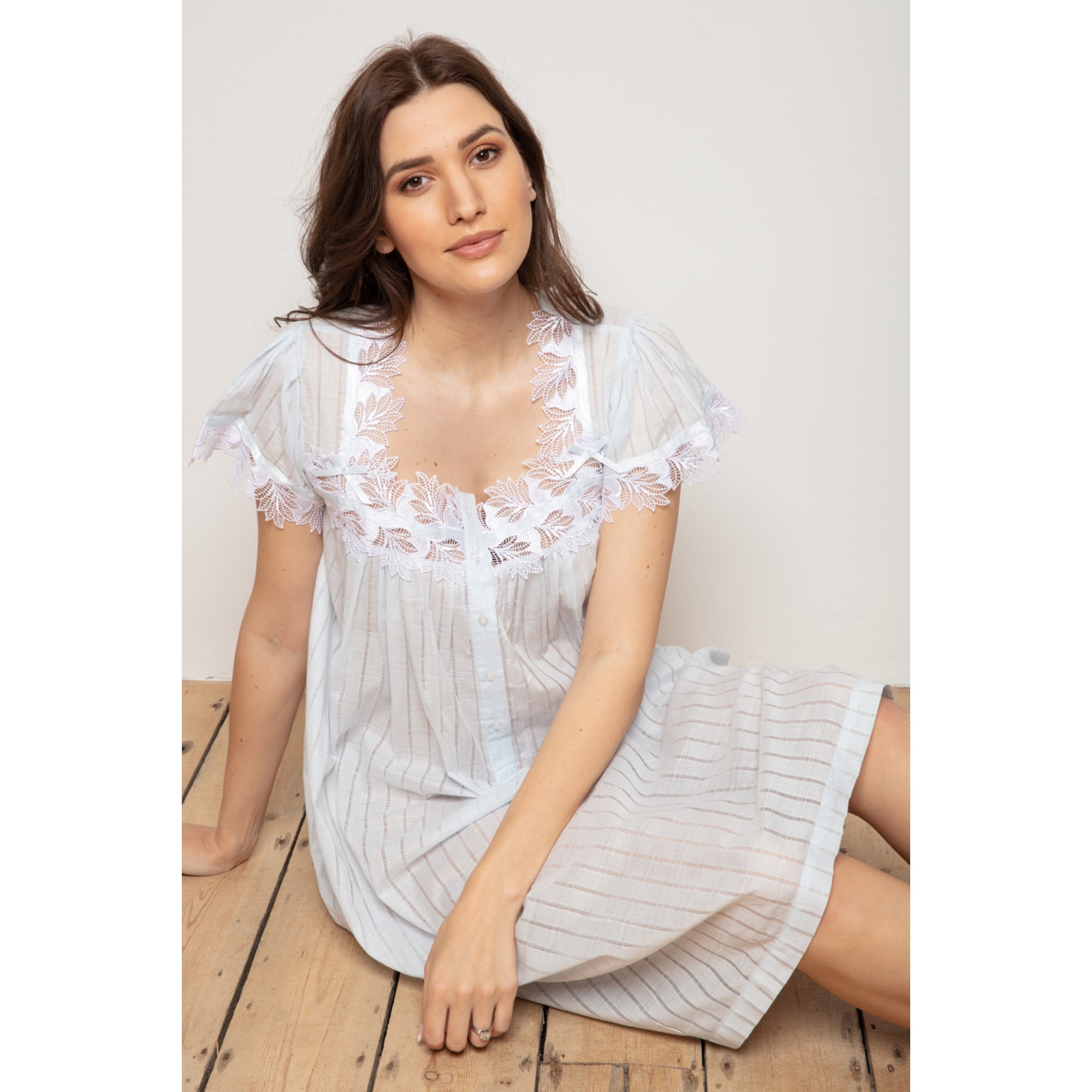 Cottonreal Women's BEV Checks & Stripes Nightdress | All Lingerie | Nightdress | Nightdresses | Nightwear | Women | Womens Cottonreal Women's BEV Checks & Stripes Nightdress | All Lingerie | Nightdress | Nightdresses | Nightwear | Women | Womens