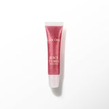 Lancome Juicy Tubes lip gloss in a shimmery rose-pink shade, presented in a flexible squeeze tube with a clear cap.