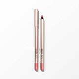 Two rose gold-toned lip liners. One capped, the other uncapped revealing a pointed pink tip. Both show 'LANCOME' and have pin