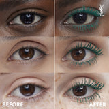Green mascara.