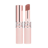 YSL Lovenude Balm in pale pink packaging with rose gold-toned accents and a nude brownish-pink balm stick.