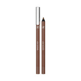 YSL Lovenude Lip Liner in a medium brown shade, with a silver-toned cap and a pointed tip.