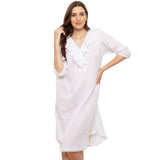 Cottonreal Women's Toby White Deluxe Nightdress
