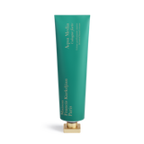 Teal hand cream tube with 'Aqua Media' text and a square gold-toned cap.