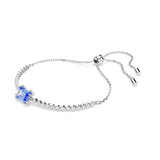 Swarovski Matrix Tennis Bracelet Mixed Cuts Blue Rhodium Plated