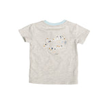 Ein Ghein Kids Baby Boy's Light Grey with Light Blue Trim and White & Colored Embroidery