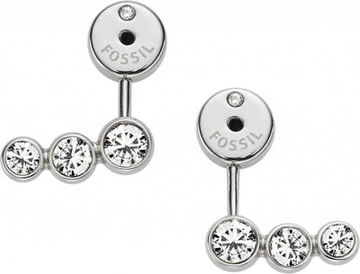 حلق فوسيل من الستيل مع كريستال الزيركونيا 