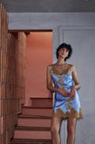 Marjolaine Women's Benedicte Lace-Appliqué Short Silk Slip Nightdress