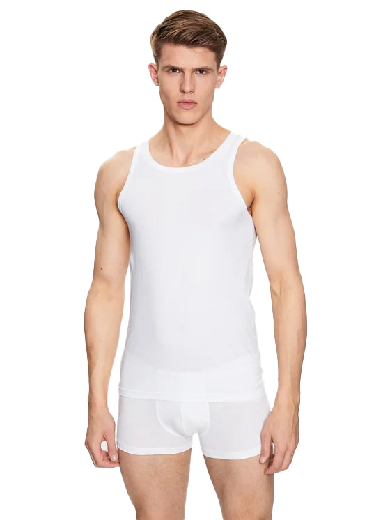 Hom Men's Basic White Tanktop | All Clothing | Basics | Basics T-Shirts | GCC | Men | Mens | Mens Fashion Hom Men's Basic White Tanktop | All Clothing | Basics | Basics T-Shirts | GCC | Men | Mens | Mens Fashion