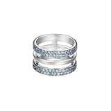 Esprit Ladies Silver Color Ring With  Blue Stone Design