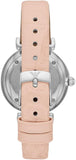 Emporio Armani Women's  Stainless Steel Silver Dial Beige Leather Strap Watch