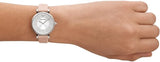 Emporio Armani Women's  Stainless Steel Silver Dial Beige Leather Strap Watch