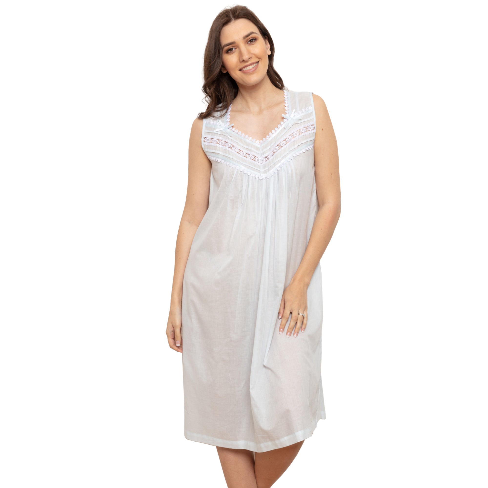 Cottonreal Women's Raffas Pale Blue Deluxe Nightdress | All Lingerie | Nightdress | Nightdresses | Nightwear | Women | Womens Cottonreal Women's Raffas Pale Blue Deluxe Nightdress | All Lingerie | Nightdress | Nightdresses | Nightwear | Women | Womens