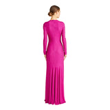 Ml By Monique Lhuillier Women's Diana Berry Long Dress
