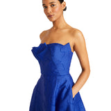 Ml By Monique Lhuillier Women's Aliana Cobalt Blue Long Dress