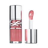 YSL Loveshine Gloss in a peachy pink shade, with the applicator wand extended.