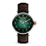 Cerruti 1881 Dervio Gents Green Dial Brown leather Strap Watch