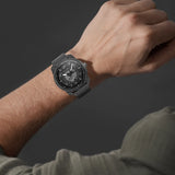 Police Protector - Gents Blue Semi Transparent Dial and Blue Leather Strap Watch