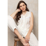 Cottonreal Women's Carly Buttermilk Deluxe Pyjama Set